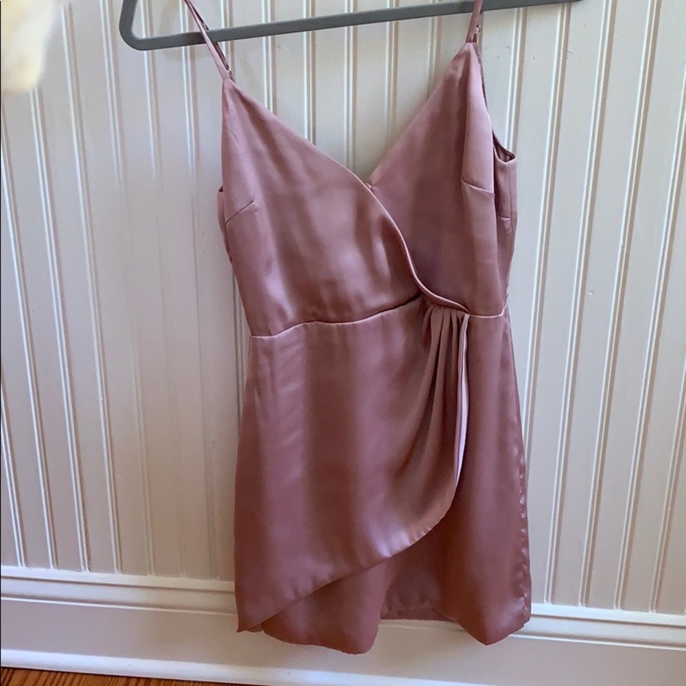 H:ours pink silk dress